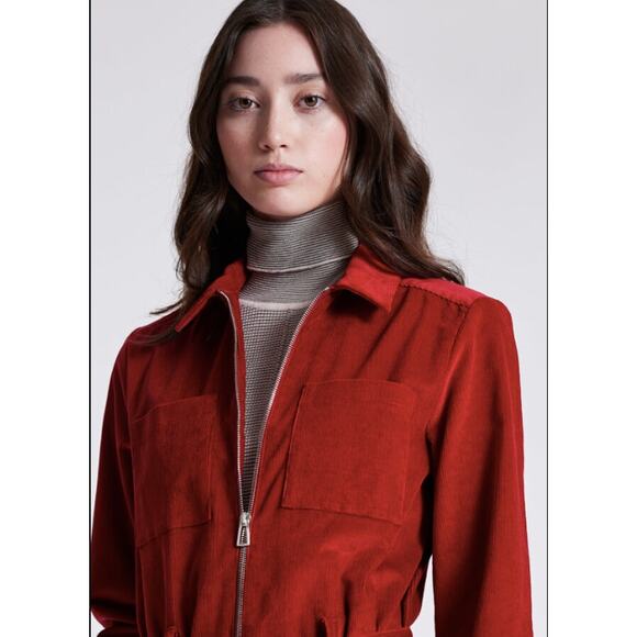 NWT PS Paul Smith Red corduroy long-sleeve jumpsuit 8 - Picture 2 of 11